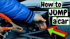 Jumping a car with a battery pack: How to JUMP start car battery with CABLE?🚘[Jumper Cables]