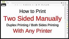 How to print Two-Sided Manually: Duplex Printing l Both Side Printing | With Any Printer