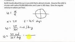 Angular Velocity Example 2