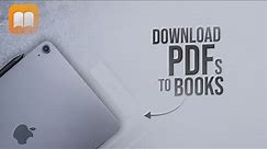 How to Add PDF to Books on iPad (tutorial)