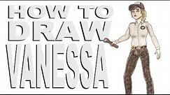 How to draw Vanessa (FNaF: Security Breach)