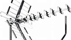 Five Star Outdoor HDTV Antenna up to 200 Mile Long Range, Attic or Roof Mount TV Antenna, Long Range Digital OTA Antenna for 4K 1080P VHF UHF Includes J Mount, 40 ft. RG6 Coaxial Cable