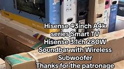 Hisense 43inch A4k Series Smart TV | 3.1ch 280W Soundbar