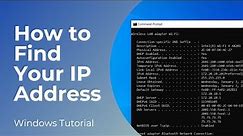 How to Find Your IP Address in Windows 10