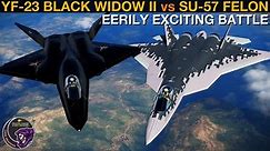 YF-23 Black Widow II vs Su-57 Felon: BVR Missile Battle & Dogfight | DCS