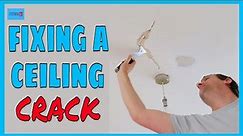 How to fix a ceiling crack. Fixing a ceiling crack.