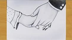 Easy way to draw couple holding hands step by step easy ||Gali Gali Art ||