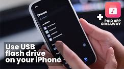 How to use a USB flash drive on iPhone + Paid App GIVEAWAY
