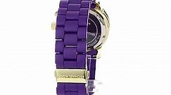 Michael Kors Women's MK5324 Purple Silicone Wrapped Runway Watch