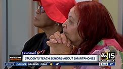 Students teach seniors about smartphones