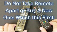 How to Fix Any TV Remote Not Working Power Button or other Buttons, Not Responsive, Ghosting