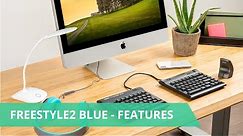 Kinesis Freestyle2 Blue Wireless Bluetooth Keyboard