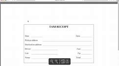 How to Write a Taxi Receipt Form | PDF Template