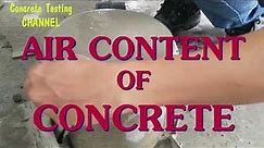 Air content of concrete testing