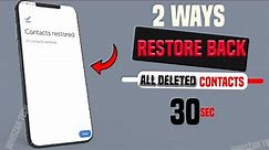 2 Ways to Restore back Deleted Contacts in Android Phone 2023