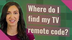 Where do I find my TV remote code?