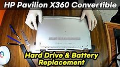 HP Pavilion X360 Convertible Disassembly (Hard Drive, Battery Replacement)