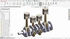 Four Cylinder engine in Solidworks