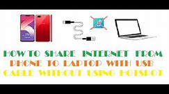 How to share Internet from oppo mobile to Laptop by using USB cable|The AB tech|