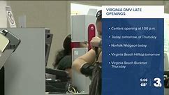Virginia DMV locations on a staggered schedule for morning closures this week