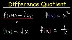 Difference Quotient