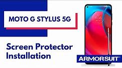 Moto G Stylus 2022 Screen Protector MilitaryShield Wet Installation Video Guide by ArmorSuit