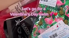 Valentines Day will be here soon 🫶🏼 Celebrate your love of swim with our fun caps and prints 💙 #swimtok #swimmer #swimteam #swimsuit
