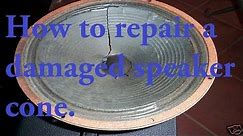How to repair a damaged speaker