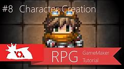 Game Maker Tutorial- RPG #8- Character Creation 1/2
