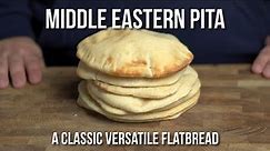 Middle Eastern Pita bread. A classic versatile flatbread