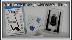 Netvip USB WiFi Adapter AC1200 Dual Band 5.8G 867Mbps/2.4G 300Mbps FULL REVIEW