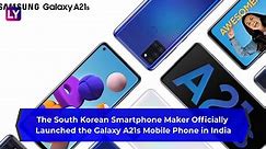 Samsung Galaxy A21s Featuring a 48MP Quad Rear Camera Setup Launched in India; Check Prices, Variant