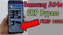 Samsung A04e FRP Google Lock Bypass Android 12 Clear Data Not Supported Fix No PC
