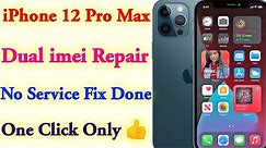 iPhone 12 Pro Max imei Repair No Service Fix Done | IPhone 12 Pro Max imei Repair With Miracle Crack
