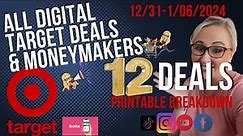 12 All Digital Deals at Target for 12/31-1/06/2024 with a Printable Breakdown