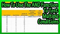 How To Use The AND Function (To Check All Conditions Are True) Explained - What Is The AND Function