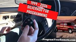 How to program a Chevrolet Silverado remote key fob 1999 - 2006