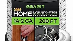 14AWG Speaker Wire, GearIT Pro Series 14 AWG Gauge Speaker Wire Cable (200 Feet / 60.9 Meters) Great Use for Home Theater Speakers and Car Speakers White