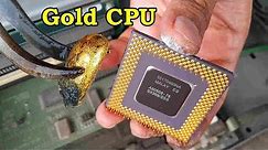 How to recycle gold from cpu computer scrap. value of gold in cpu ceramic processors pins chip.