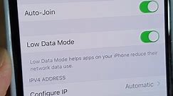iPhone 11 Pro: How to Enable / Disable Wifi Low Data Mode