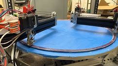 Testing Quadrupolar Printer at 300 cubic mm/s