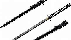 Battle Ready Sword, Sho Kosugi Ninjato, Japanese Samurai Sword Katana, Full Tang Blade, Clay Tempered Blade, Hand Forged Ninja, Razor Sharp, Functional, Real Cut