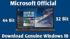Free Download Original Windows 10 ISO Full 32/64 Bit From Microsoft!