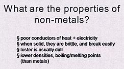 Non-Metals Presentation