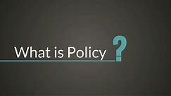 What is Policy?