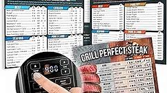 Air Fryer Cheat Sheet Cooking Times Chart Magnet Accessories for Refrigerator + Airfryer Baking & Grilling Cook Books and Kitchen Magnetic Fridge Food Temperature Guide for Quick Reference