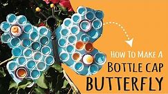 How to Make DIY Wall Art using Plastic Bottle Caps | Butterfly Kids Craft