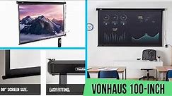 VonHaus 100 inch pull down projector screen