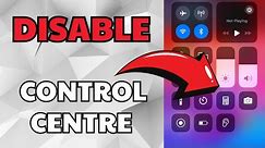 Disable Control Centre Lock Screen (iPhone)