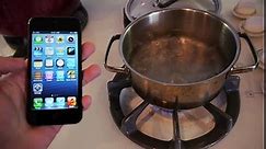 iPhone 5 Boiling Hot Water Drop Test - Will it Survive
